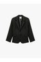 Slim Fit Pocket Long Sleeve Blazer Jacket - 3