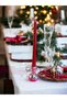 4 Pieces Red Metallic Candlestick Candle Christmas Table Decor Candlestick Candle Red - 5