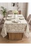 Luxury Daisy Patterned Tablecloth - Modern Design with Lace Trim Stain-Resistant Waterproof Stylish Table Cover for Balcony Garden Living Room - 6