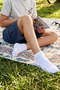 5-Piece White Children's Cotton Seamless Flexible Bootie Socks - Premium - 3