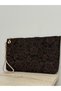 Women's Brown Laced Portfolio Bag - 4
