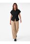 Cotton Slim Fit Classic Collar Peplum Cut Short Sleeve Poplin Shirt