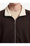 Scuba Fabric Comfortable Fit Pocketed Raglan Sleeves High Collar Zippered Cardigan - 4