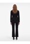 Mandarin Collar Ornate Button-Detail Slim Fit Long-Sleeve Crepe T-Shirt - 3