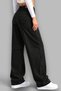 Women's Back Buckle Detailed Loose Fit Wide Leg Comfortable Baggy Jean Denim Loose Trousers - 2