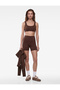 High Waist Slim Fit Stitching Detail Sports Biker Leggings
