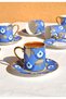 2-Person Porcelain Evil Eye Coffee Cup Set 90ml Evil Eye Bead - 4