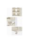 Portable 5-Layer Shoe Storage Organizer with Wheels,Detachable Footwear Rack for Entryway and Living Room,White - 6