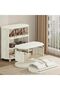 Portable 5-Layer Shoe Storage Organizer with Wheels,Detachable Footwear Rack for Entryway and Living Room,White - 7