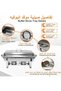 11L Rectangular Chafing Dish, Stainless Steel Buffet Food Warmer with Lid & Stand - 2