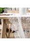4 Pack White Lace Table Runner,14 x 119 Inch Ivory Embroidered Boho Table Runner for Wedding and Party - 8