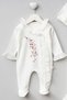 Baby Girl 100% Cotton Natural Flower Embroidered Lace Detailed 3-Piece Hospital Exit Set Stl7078 - 5