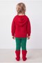 Girl's 3-Piece Christmas Knitwear Set Hooded Sweater Leggings Leggings Red Green Set - 4