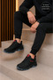 Men's Waterproof Poly Sole Fuspedli Sports Shoes - Black Red - 2