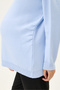Maternity High Neck Knit Sweater (Baby Blue) - 6
