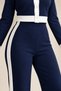 Women's Stripe Detailed Buttoned Knitwear Double Set Crop Cardigan and Pants - 6
