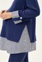 Maternity 2-Piece Set Oysho Fabric, Skirt with Striped Pattern and Garnish, Double Zipper Detail (Breastfeeding), Wide Leg Pants with Adjustable Waist - 7
