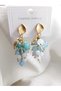 Natural Blue Quartz Stone Special Design Cluster Earrings - 3