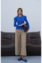 Women's Saks Blue Velvet Buttoned Knitwear Cardigan - 6