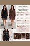 Women's Black Crepe Dress Lace Sleeves Double Breasted Collar Button Detail Stylish Dress 2828 - 3