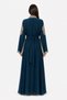 Women's Long Caftan with Shiny Stones and Pearl Work - 4