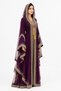 Women's Long Caftan with Shiny Stones and Chiffon Two Piece Caftan - 3