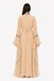 Women's Long Caftan with Embroidery and Shiny Stone Work and Butterfly Sleeves - 4