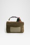 Women's Lavender Khaki Suede Scarf Gift Covered 2-Compartment Mini Magnet Closure Hand and Shoulder Bag - 3
