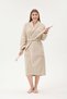 Şalyaka Bathrobe Beige 100% Cotton Unisex Ideal for Spa Women/Men - 2