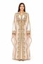 Women's Long Shiny Stone Detailed Two-Piece Kaftan