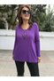 Italian Knitted Sweater with Pendants Purple (up to Size 48)