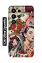 Samsung Galaxy S26 Ultra Compatible Retro Women's Collage Pattern Transparent Phone Case