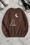 Unisex Printed Crew Neck Sweatshirt