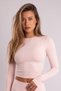 Long Sleeve Pink Seamless Sport Body Top