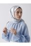 وشاح من قماش التويل بلون اللافندر - بنقشة الزهور - أرجواني - 4