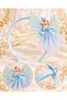 Blue Princess Crown with Glittering Butterfly Wings and Stone Details, Tulle Crown for Girls - 2