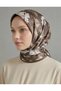 وشاح من قماش التويل بلون اللافندر - بنقشة الزهور - أرجواني - 3