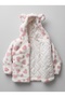 Girl's Heart Patterned Hooded Plush Coat - 4