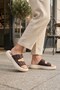 3202 Brown Ecru Daily Beach Pool Beach Slippers Double Strapped Men's Slippers - 4