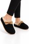 Women's Warm Plush House Slippers Black - 4