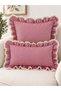 Vintage Pink Lace Ruffled Throw Pillow Cover 1 Piece - 2