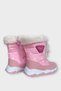 Water Repellent Adjustable Lace-Up Fur Girls' Boots Pink - 5