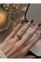 Spotted Model Adjustable Women's Stainless Steel Ring