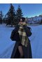 Women's Thick Boucle Khaki Scarf Shawl Sal1284 - 2