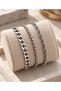 Steel 3-Piece Women's / Men's Combination Bracelet / Galaxy / with Extension Chain / Silver Color 19+4 cm - 4