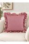 Vintage Pink Lace Ruffled Throw Pillow Cover 1 Piece - 4