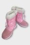 Water Repellent Adjustable Lace-Up Fur Girls' Boots Pink - 4