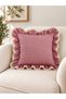 Vintage Pink Lace Ruffled Throw Pillow Cover 1 Piece
