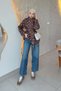 Polka Dot Trench Coat Brown - 4