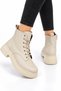 Women's Cold-Proof Lace-Up Detailed Boots Beige - 4